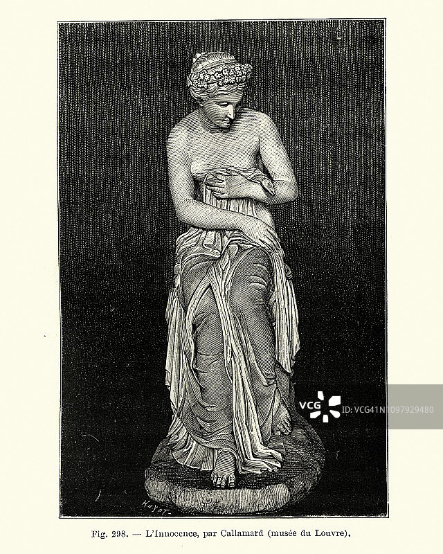 卡拉马德的雕塑《无辜》图片素材