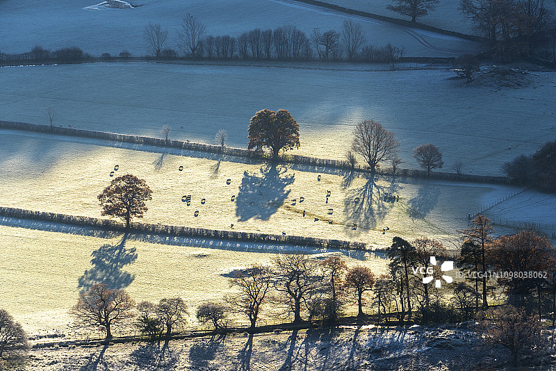 罗斯斯韦特日出，坎布里亚郡，湖区国家公园，英国图片素材