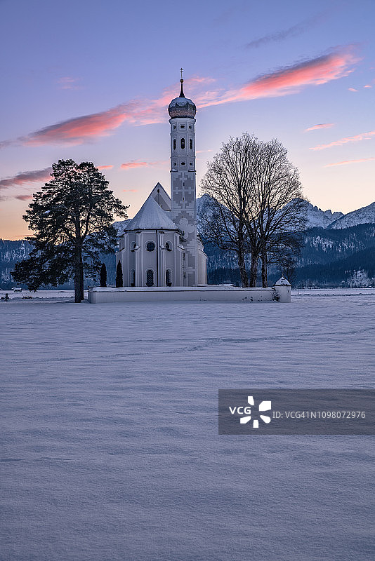 德国巴伐利亚施万高的圣科洛曼教堂图片素材