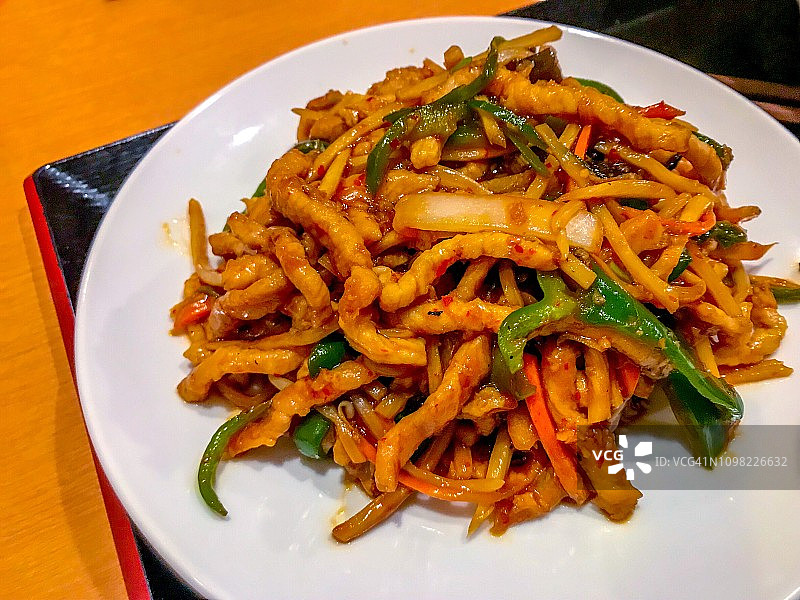 鱼香肉丝，四川菜图片素材