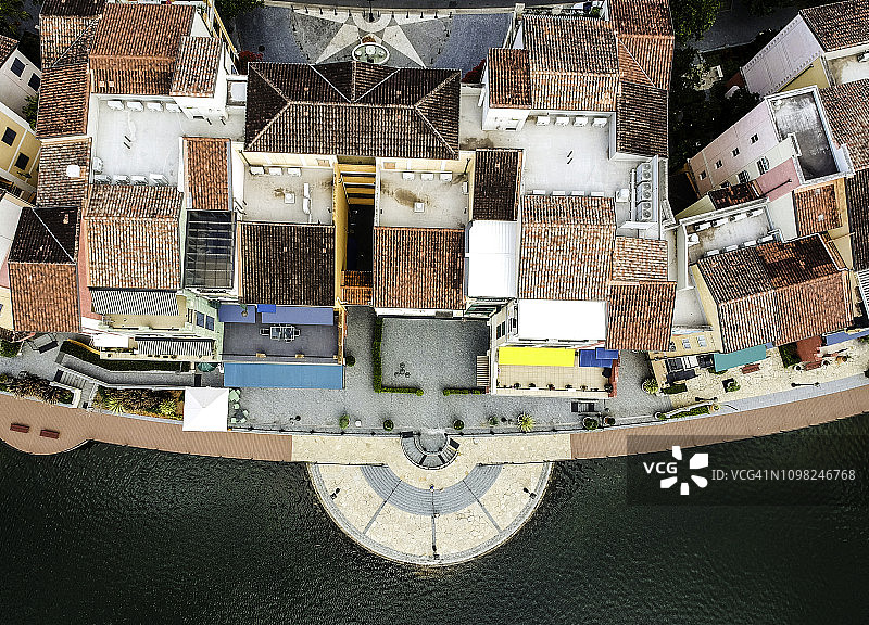 黄金海岸的贝尔拉戈港鸟瞰图图片素材