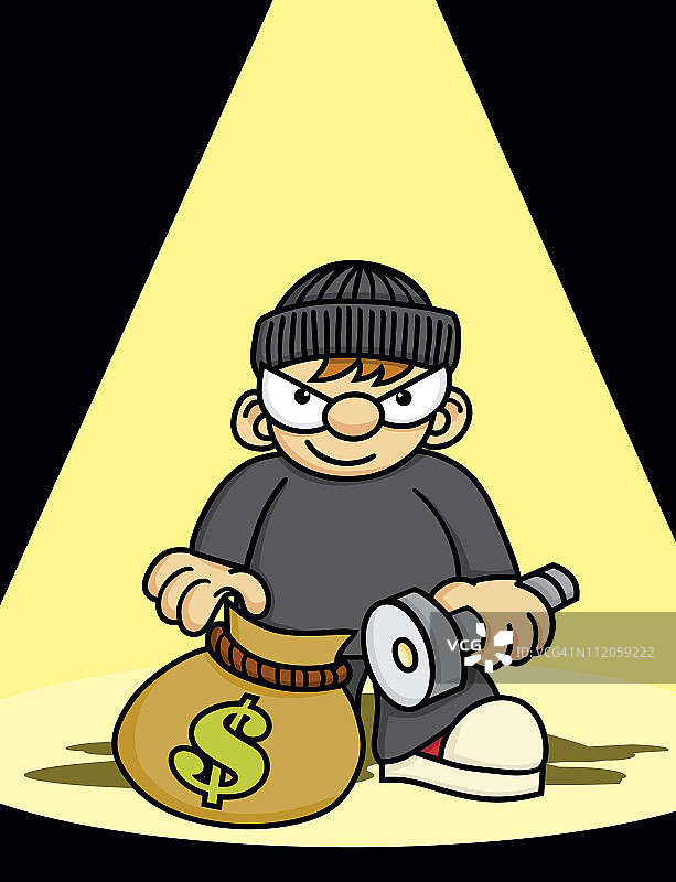 淘气的小偷图片素材