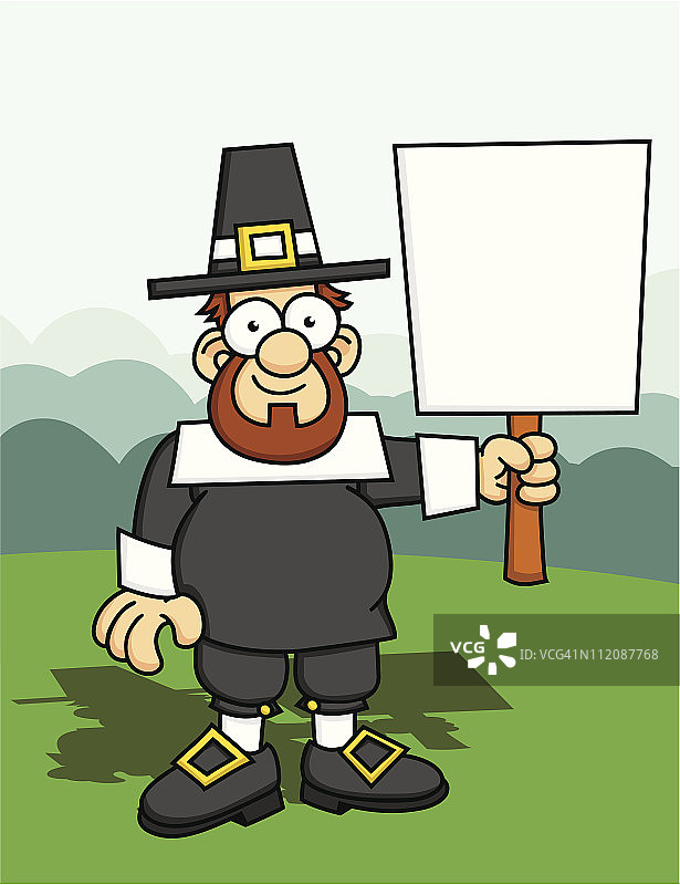 带有标志的朝圣者图片素材