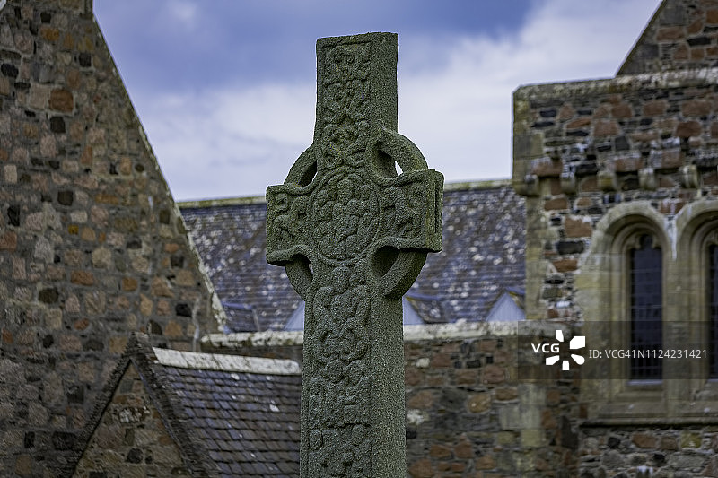 艾奥纳修道院的圣马丁高十字图片素材