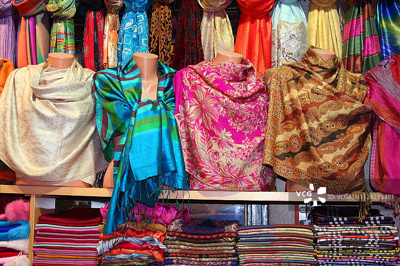 伊斯坦布尔大巴扎的围巾图片素材