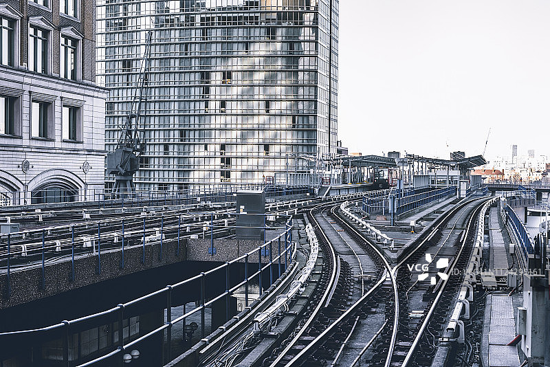 金丝雀码头码头区轻轨站图片素材