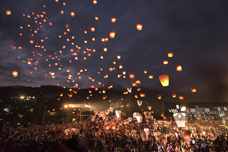 孔明灯图片素材