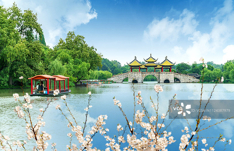 扬州瘦西湖五亭桥图片素材