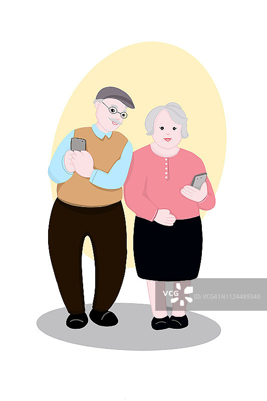 快乐的祖父母图片素材