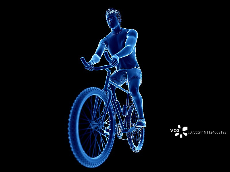 骑自行车者插画图片素材