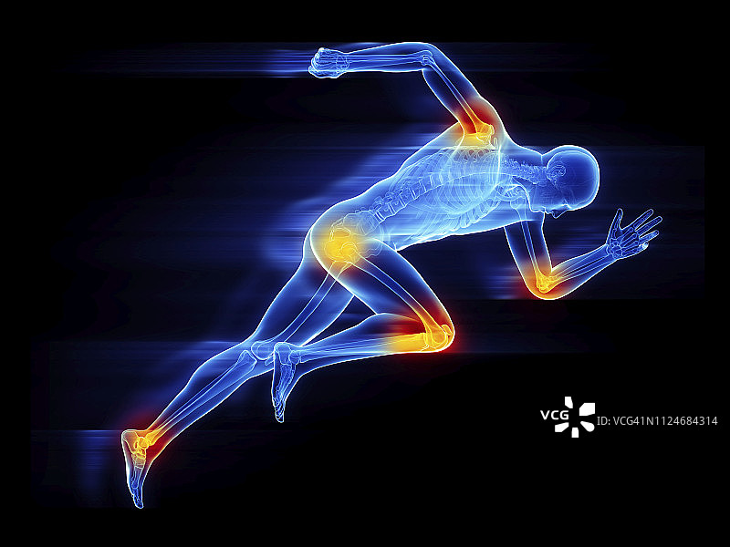 短跑运动员插图图片素材