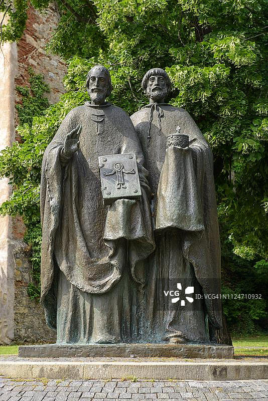 圣西里尔和圣梅多迪乌斯，尼特拉上城城堡区，斯洛伐克图片素材