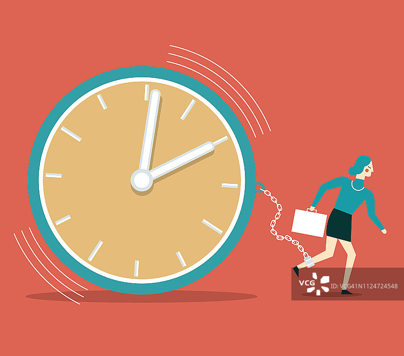 压力和时间压力：女商人图片素材