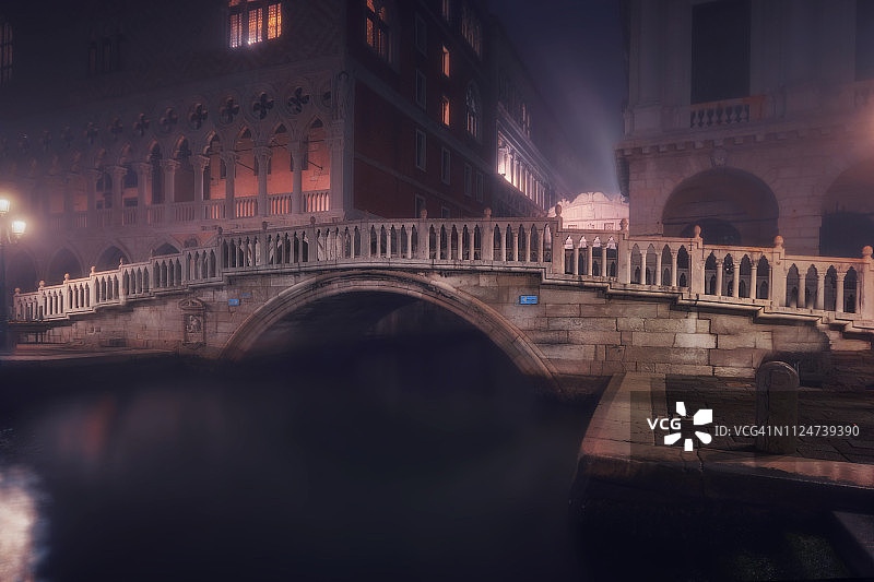 威尼斯的街道（Ponte della Paglia），意大利威尼托图片素材