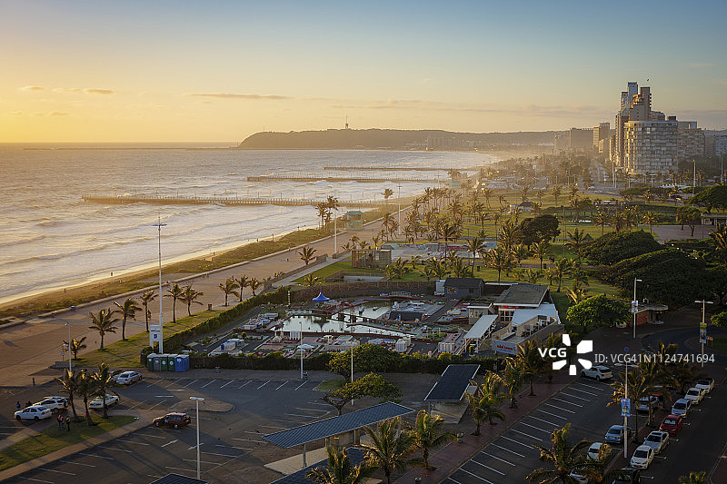 南非夸祖鲁-纳塔尔省德班海滨景色图片素材