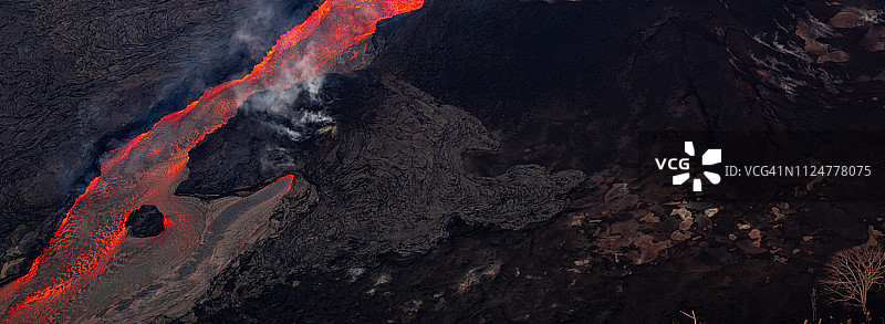 基拉韦厄火山喷发图片素材