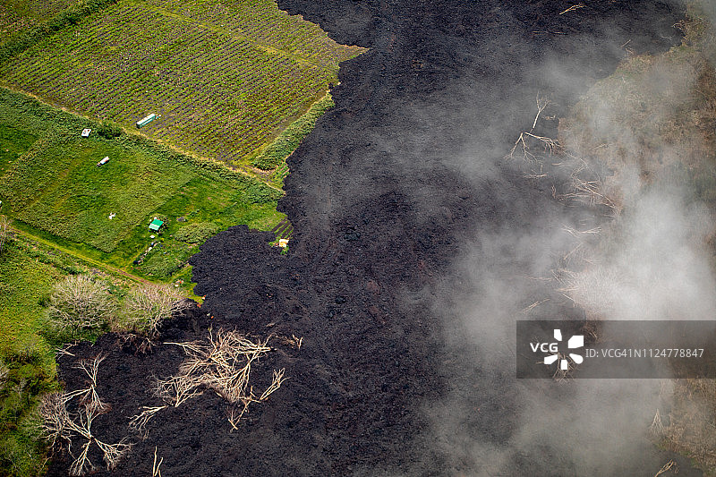 基拉韦厄火山喷发图片素材