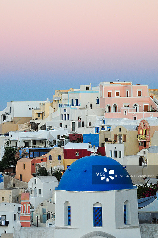 圣托里尼岛伊亚日出风光图片素材