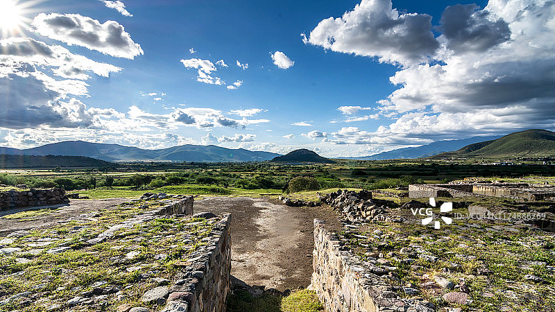瓦哈卡的 Mesoamerican 遗址图片素材