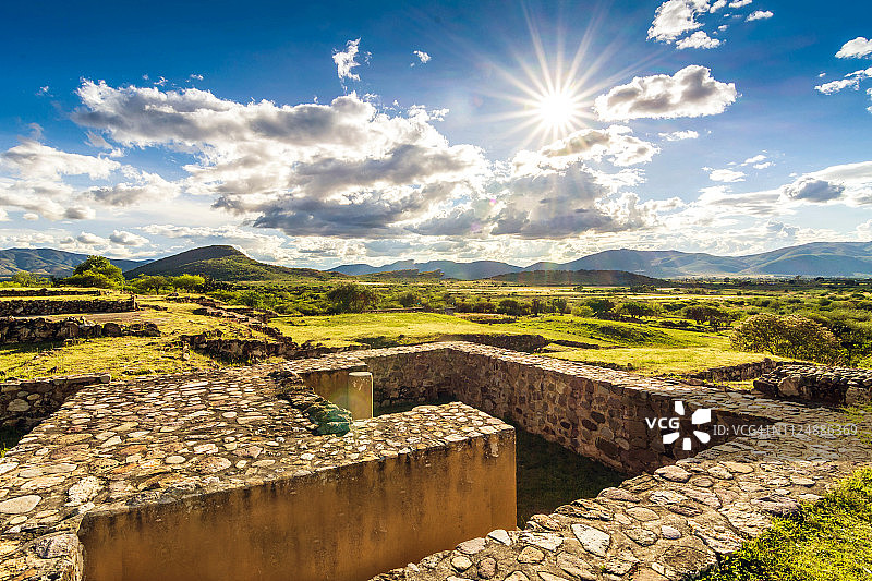 瓦哈卡的 Mesoamerican 遗址图片素材