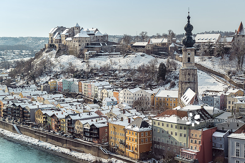 冬季的德国巴伐利亚州伯格豪森图片素材