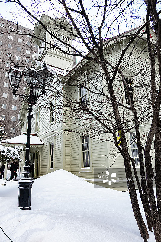 日本北海道札幌市札幌钟楼图片素材