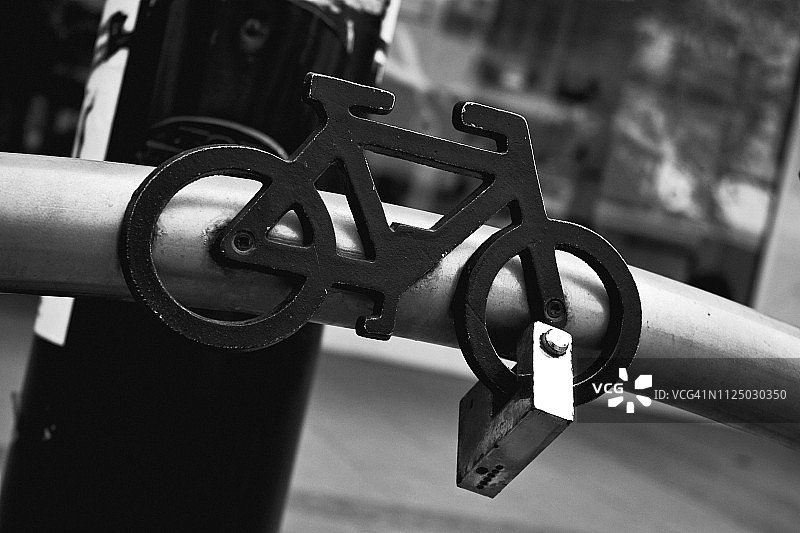 自行车锁图片素材