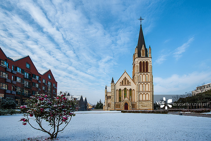 上海泰晤士小镇的英式建筑图片素材