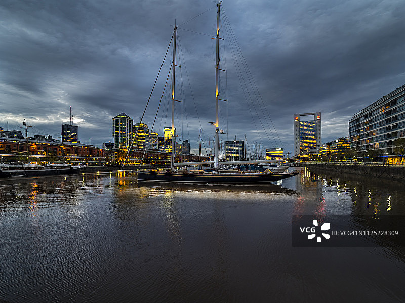 阿根廷布宜诺斯艾利斯夜景图片素材