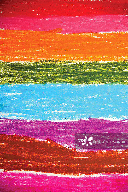 纸上的粉彩蜡笔颜色笔触图片素材