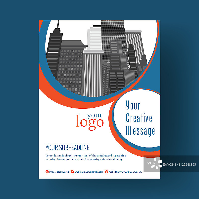 企业商务报告宣传单封面设计图片素材