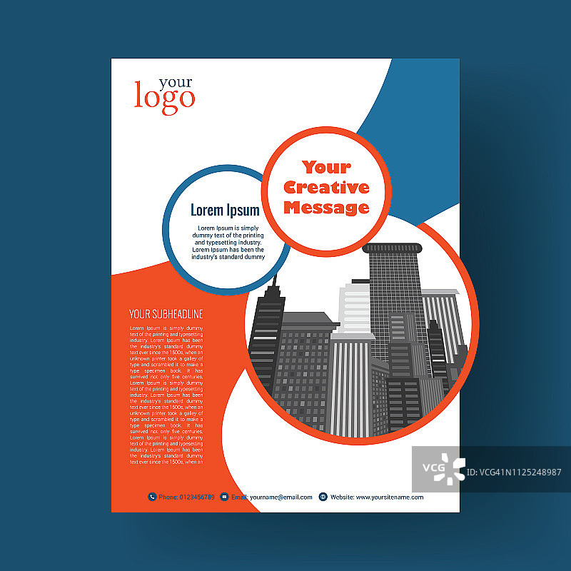 企业商务报告宣传单封面设计图片素材