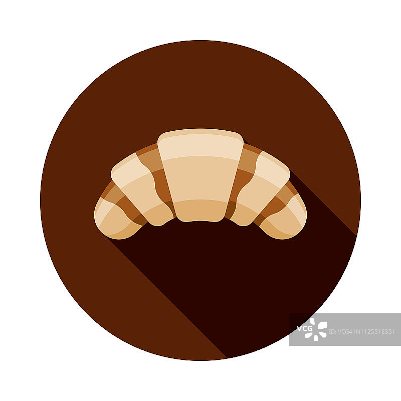 巧克力羊角面包图标图片素材