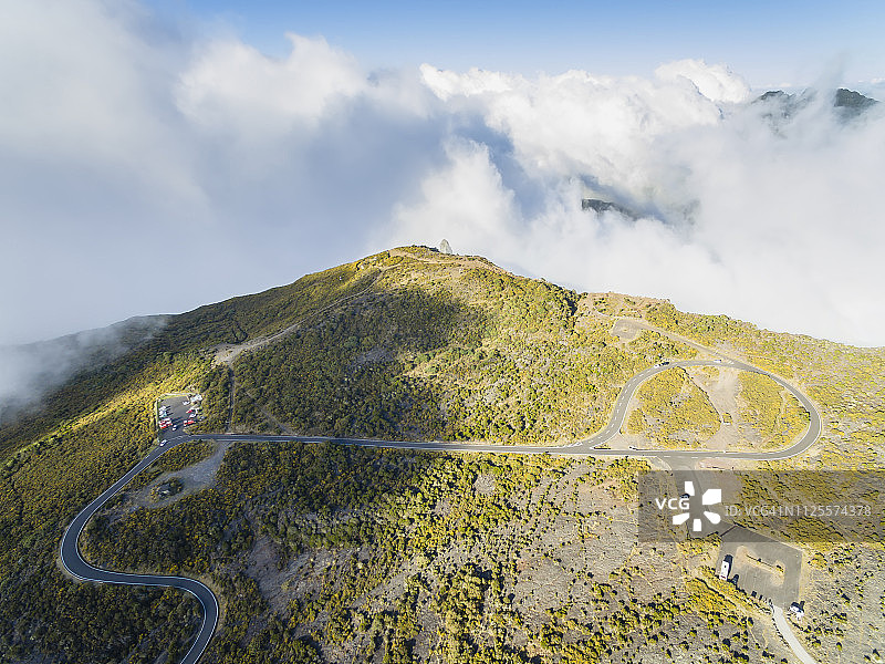 留尼汪马伊多观景点，马法特冰斗风光图片素材