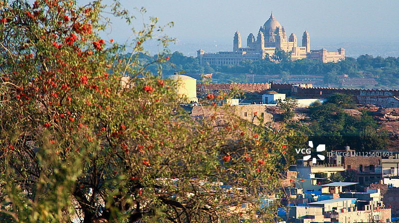 焦特布尔市与乌麦巴旺皇宫图片素材
