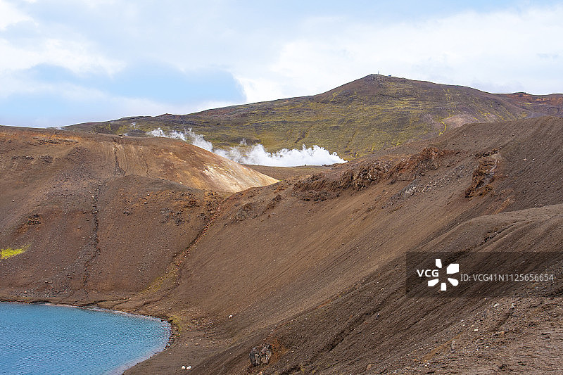 维蒂火山口，克拉夫拉火山区，冰岛图片素材