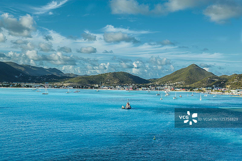 圣马丁岛的菲利普斯堡图片素材