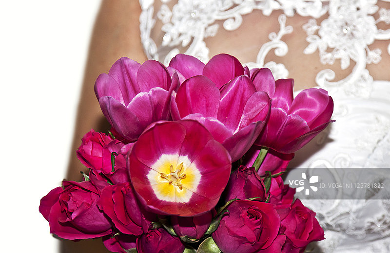 郁金香和玫瑰花束图片素材