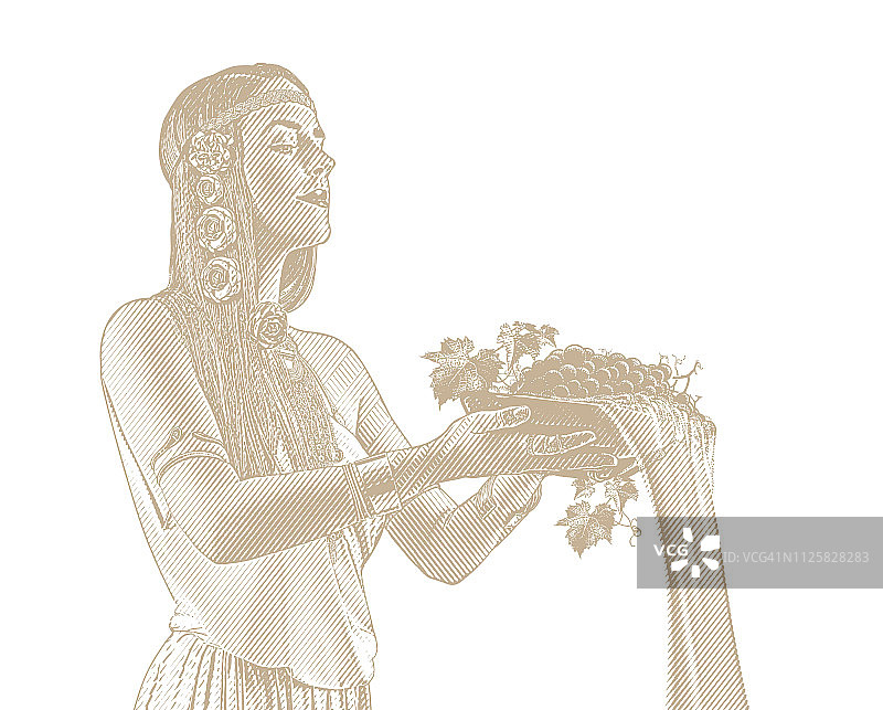 倾倒美酒的女神图片素材