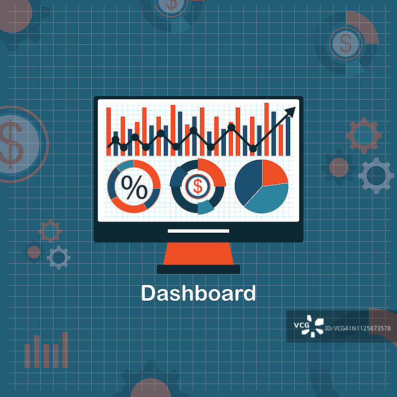 笔记本电脑上的分析图和SEO业务-插图图片素材