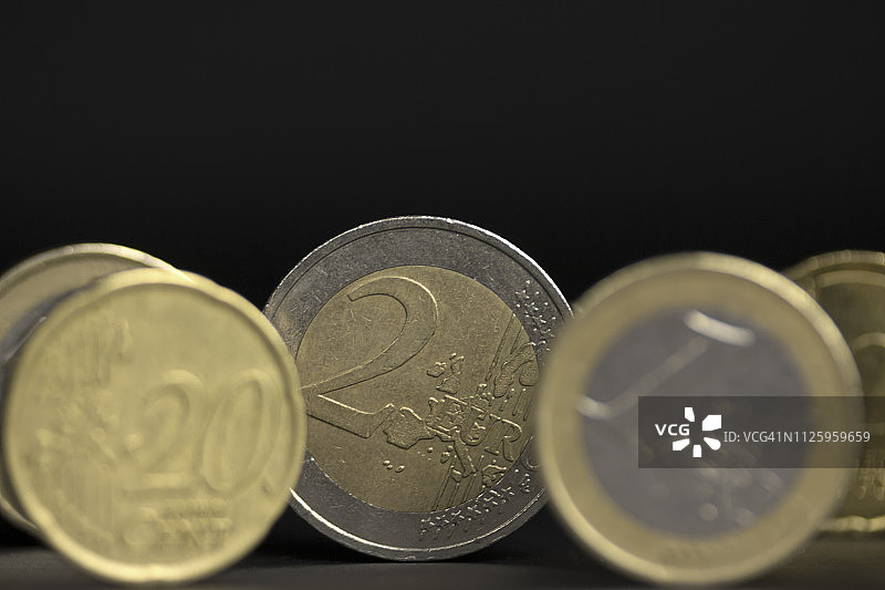 欧元硬币图片素材