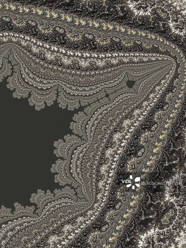 高分辨率棕色、黑色和白色抽象复古分形背景图片素材