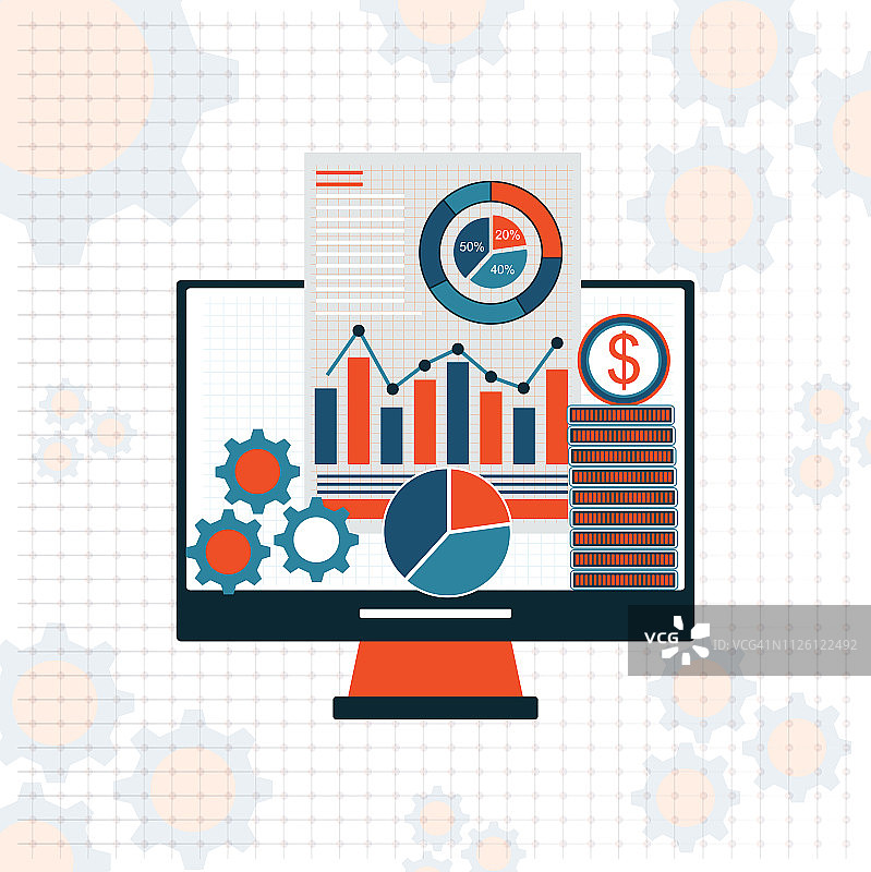 统计计算机插图图片素材