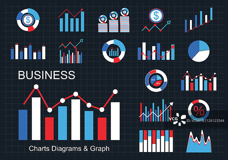 信息图表元素：图表、图形、示意图图片素材