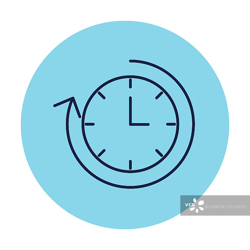 时钟箭头细线时间图标图片素材