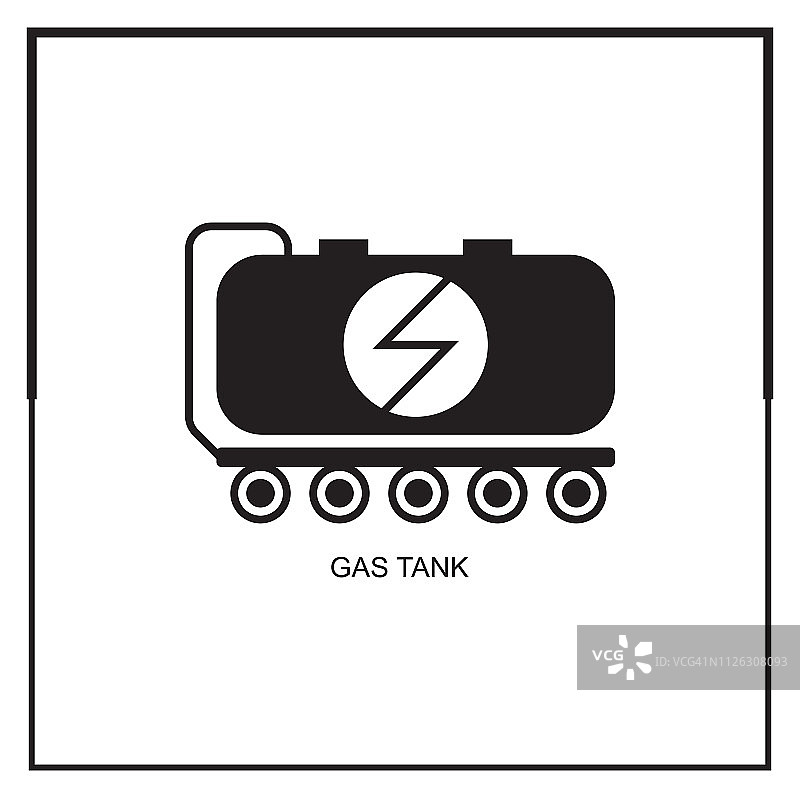 燃油输送卡车矢量线条图标插图图片素材