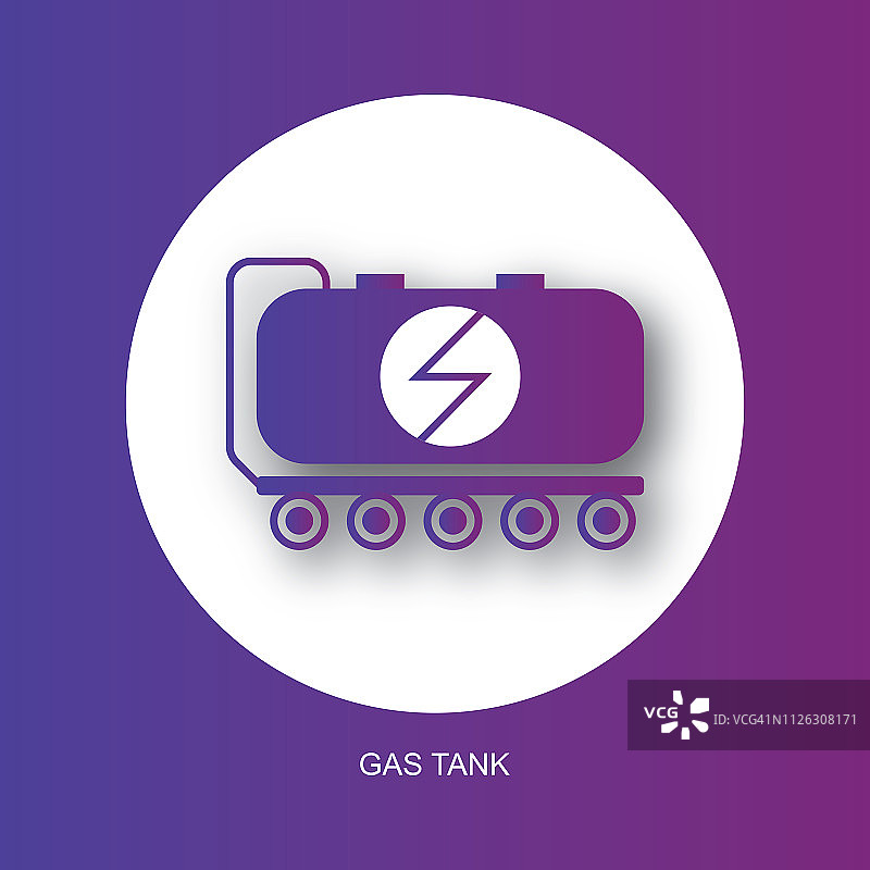 燃油输送卡车矢量线条图标插图图片素材