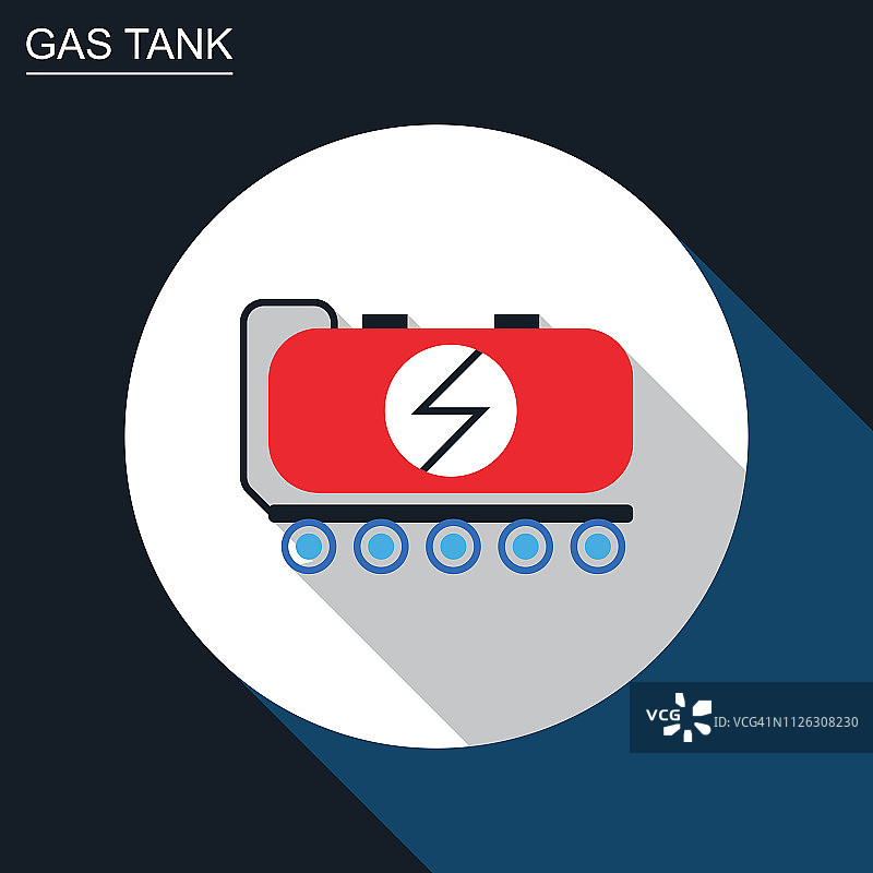 燃油输送卡车矢量线条图标插图图片素材