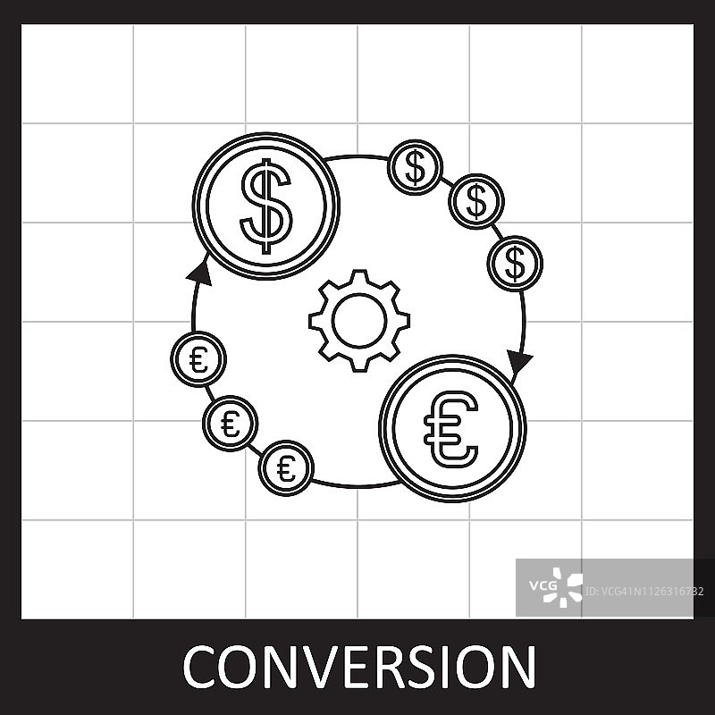 货币转换概念插图图片素材