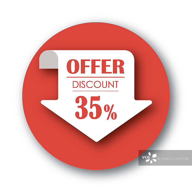 35%折扣优惠矢量素材图片素材